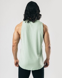 เสื้อกล้าม100% เข้ารูปกล้ามเนื้อแขนกุดผ้าฝ้ายคุณภาพสูงสำหรับผู้ชายเสื้อแขนกุด - Product Image 3