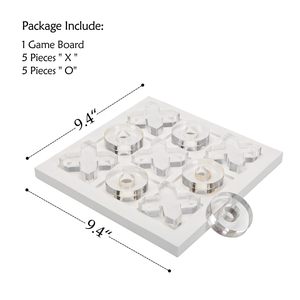 Juego de madera de buena calidad con acrílico Tic-Tac-Toe de madera con tablero de juego acrílico para niños de Target World - Product Image 1