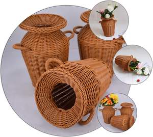 แจกันหวายธรรมชาติคุณภาพสูงแจกันดอกไม้ตกแต่งบ้านดีไซน์ทันสมัยออกแบบเองทำด้วยมือจากเวียดนามขายส่ง - Product Image 4