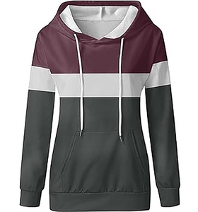 Vente en gros de sweat-shirts pour femmes, design décontracté, tricotés en 100% coton, molleton 320 g/m², uni, respirant, sérigraphie, automne/hiver - Product Image 4