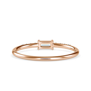 Bague de fiançailles minimaliste en or massif 14K et 18K pour filles et femmes. - Product Image 4