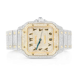 Montre en diamant Moissanite VVS sertie de pierres, montre de luxe pour homme, style hip-hop - Product Image 2