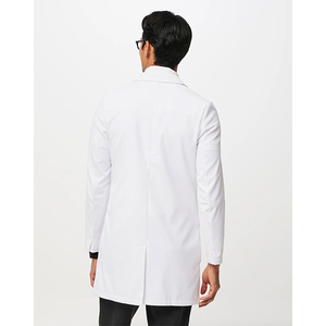 Hombre de moda Scrub Nurse Medical Doctor White Lab Coats en Hospital Color sólido Lab Coat Men's - Product Image 4