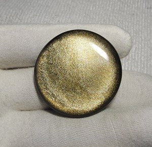 Pierres précieuses d'obsidienne dorée 100 % naturelles, prix bas, cabochons d'obsidienne dorée faits à la main pour la création de bijoux, 62 carats. - Product Image 2
