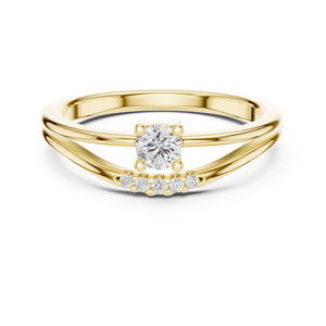Anillo Clásico Chapado en Oro Blanco de 14K con Diamante Cultivado en Laboratorio de 0.19 Ct, Certificado por IGI, para Mujer |   Ropa de Uso Diario |   Diamante Cultivado Nuevo - Product Image 2