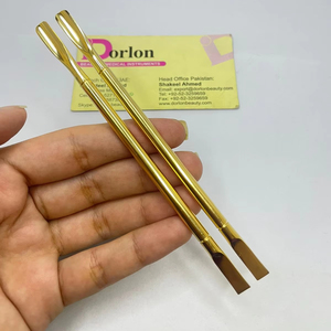 <b>Nail</b> Art <b>Tool</b> Gold Plated Cuticle Pusher Stainless Steel Custom Logo Double Ended Spoon Shaped <b>Nail</b> Pusher In Pakistan - Product Image 1