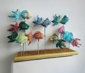 Piedistallo piccolo accessorio per vasca decorativa per pesci unici prodotti artigianali in resina negozio di articoli da regalo con decorazione animale colorato figurina