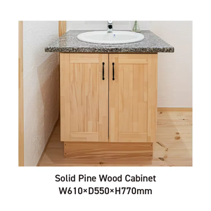 อ่างล้างหน้าหินแกรนิตธรรมชาติทันสมัยคุณภาพเยี่ยม พร้อมตู้ห้องน้ำไม้ธรรมชาติ - Product Image 2