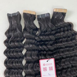 Extensions de Cheveux Remy Vierges Double Dessinées de Haute Qualité de 26 Pouces, Styles de Vague Naturelle, Piano Droit, Clip-In 7 Pièces - Product Image 4