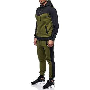 Logotipo personalizado Calidad Premium Último diseño Hombres Slim Fit Chándales estilizados Dos piezas Raw Cut Sudadera con capucha Pantalones de chándal Hombres Conjunto Sweatsuit por SI - Product Image 6