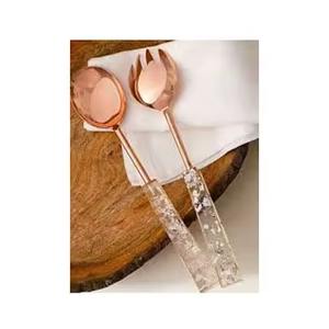 New Design Bead End Handle <b>Salad</b> Serving Set Wooden <b>Salad</b> <b>Server</b> Set Dinner Kitchen Cooking Utensils Set - Product Image 2