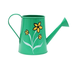 Regadera de metal Planta de interior y exterior Regadera de metal Color rojo Diseño de flores Proveedor de jardín - Product Image 5