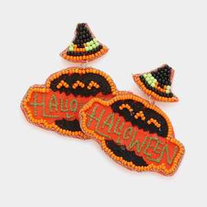 Beaded Lock Pattern Women's <b>Fashion</b> <b>Drop</b> <b>Earrings</b> with Cloth Detail for Anniversary - Product Image 6