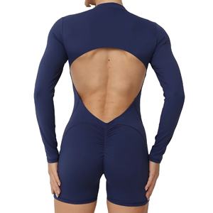Conjunto Deportivo Casual de Dos Piezas para Mujer, Lona Sólida de Secado Rápido y Transpirable, Manga Corta, Sujetador Deportivo, Traje de Yoga - Product Image 4