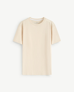 เสื้อถักผ้าฝ้าย100% แขนสั้นสำหรับผู้ชาย, เสื้อยืดคอกลมทรงพอดีตัวเสื้อยืดใช้ประจำเวียดนาม - Product Image 1