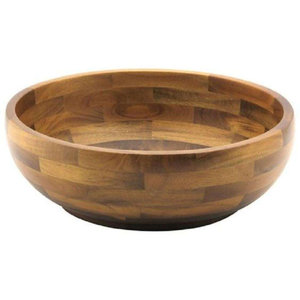 Bol à salade léger en bambou naturel poli MULTI CRAFT pour la salle à manger, la cuisine, style bohème fait à la main, service de nourriture en gros - Product Image 6