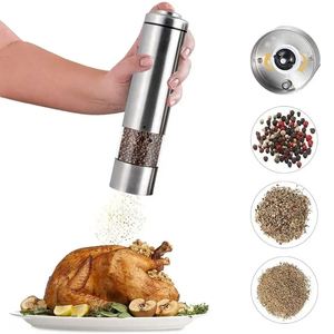 Ensemble de <span class=keywords><strong>moulin</strong></span> à sel et à <span class=keywords><strong>poivre</strong></span> électrique, mécanisme réglable en céramique, fonctionnement automatique, <span class=keywords><strong>moulin</strong></span> à sel et à <span class=keywords><strong>poivre</strong></span> électrique alimenté par batterie - Product Image 4