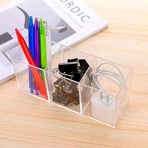 Multifunctional <b>Makeup</b> Organizer <b>Brush</b> Spice Rack Pen <b>Holder</b> Transparent - Assorted Colors - Product Image 5