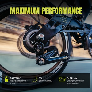 Vélo électrique pliable Flebi Supra 4.0 Vert britannique Batterie 10.4Ah Roues de 16 pouces Autonomie de 70 km - Product Image 5