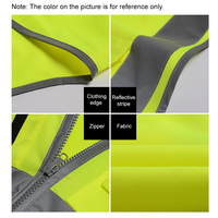 Gilet de sécurité haute visibilité pour la construction, certifié Oeko-Tex, avec détection des aiguilles, en polyester thermocollé sans couture, vêtement de travail