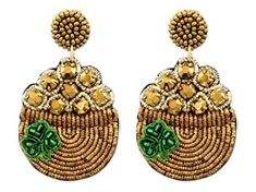 Classique écologique Huggie boucles d'oreilles à la main perle de rocaille broderie violet/jaune/vert perlé plume Festival bijoux - Product Image 2