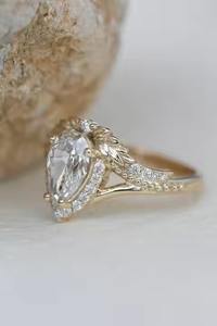 VVS Original Lab Grown Diamond Radiant Cut IGI Certified Wedding Set Platinum Plated 925 Anillo de compromiso de plata Alianza de boda - Product Image 4