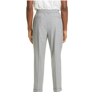 Pantalon homme décontracté en toile, taille haute, multi-poches, imperméable, respirant, coupe droite, rayé - Product Image 5