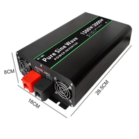 HOULI Onduleur de puissance à onde sinusoïdale pure DC-AC 3000W 2000W, 24V 12V vers 220V, Convertisseur, Carte de chargeur, Plaque d'onduleur automobile