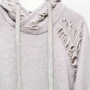 2025 venta al por mayor hombres sudaderas con capucha desgastadas para la venta nueva moda algodón poliéster sudaderas con capucha hechas a medida - Product Image 4