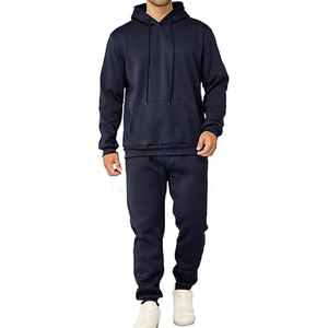 Men's Tracksuits 2 Piece Solid Casual Long Sleeve Sweatsuits Breathable Athletic <b>Hoodie</b> Sweatpants Set Jogging <b>Running</b> Gym - Product Image 5