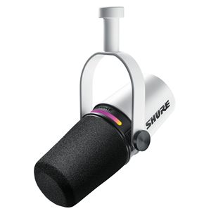 ไมโครโฟนไดนามิก Shure MV7+ แบบ USB-C และ XLR สำหรับพอดแคสต์และการสตรีม สีขาว - Product Image 1