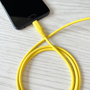 Yellow USB-A to <b>Lightning</b> <b>Cable</b> Sillicon Jacket Pure Copper Conductor 3A Fast Charging for Mobile Phone Data Sync - Product Image 1