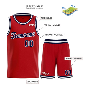 เสื้อบาสเก็ตบอลกางเกงขาสั้น100% โพลีเอสเตอร์ชุดเล่นกีฬาฤดูร้อน - Product Image 3