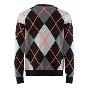 Pulls pour hommes nouveau style de vêtements d'hiver pull Argyle pour hommes haut tendance Logo personnalisé/couleur respirant anti-rides pull Argyle - Product Image 4