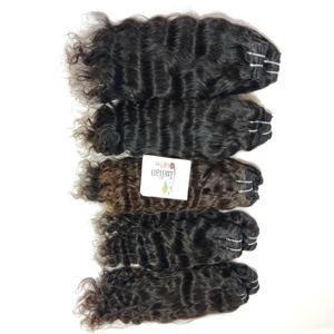 Unprocessed Vendor Cheap Remy Wavy Virgin 100% Indian Naturally <b>Black</b> color bundles Manufactures Temple Human <b>Hair</b> <b>Extensions</b> - Product Image 1