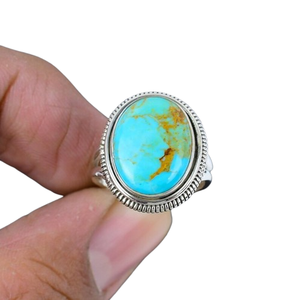 Trending 925 Sterling Silver Turquoise Gemstone <b>Ring</b> Jewelry Handmade Silver Boho Style <b>Ring</b> Jewelry For Women Gift For <b>Girls</b> - Product Image 1