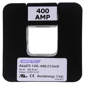 Transformador de Corriente de Núcleo Dividido Accuenergy AcuCT-125-400, Salida de 333mV, 5A Secundario, 50Hz, Monofásico, Bobina de Aluminio - Product Image 2