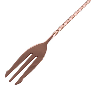 แท่งช้อนทองแดงสแตนเลสแบบสามชั้น,ทำในอินเดียด้ามจับยาวช้อนผสมน้ำช้อนค็อกเทลสำหรับบ้านบาร์ร้านอาหาร - Product Image 2