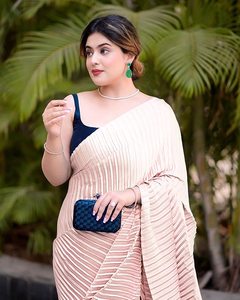 CHINNON Premium Qualité Soie Pallu Crush Sari Nouveau Design Classique Traditionnel Indien Ethnique Vêtements Saree Robe Blouse - Product Image 5