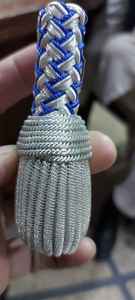 Personnalisable Haute Qualité WOK Bullion Fil Épée Noeuds Logo Différentes Tailles Enduit Finition Bracelet En Cuir pour Vêtements Cordons - Product Image 2