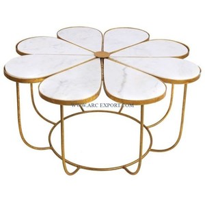 โต๊ะข้างโต๊ะดีไซน์หรูแบบตอกเป็นรูปกลมโต๊ะดื่มกาแฟบ้านในฟาร์มคาเฟ่ตกแต่งโต๊ะข้างได้หรูหรา - Product Image 6