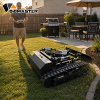 Mesin Pemotong Rumput Robot Crawler Hybrid 25HP Loncin Heavy Duty dengan Remote Control, Lebar Pemotongan 900mm, dan Mesin Pencabut Semak