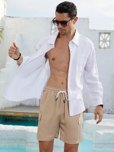 Pantalones cortos de carga cómodos para hombre a precio de venta al por mayor, ropa de hombre a precio de fábrica, pantalones cortos de carga de alta calidad - Product Image 4