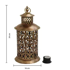 Hot Selling Newest Vintage Traditional Lantern Hanging Lamp Antique Golden Polished Iron Craft For Home Table & Any Room Decor