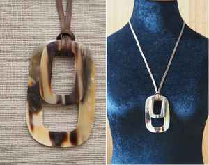 Collier en corne de buffle Artisan Made Natural Jewelry Collier de mode écologique Fabriqué par Buffalo Horn & Bone - Product Image 3