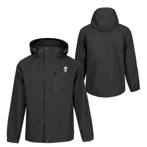 Nueva chaqueta de invierno de moda para hombre, logotipo personalizado, impermeable, con cremallera completa, manga larga, con capucha, impermeable, estilo informal, senderismo, 100% - Product Image 4