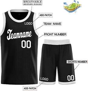 Uniformes de Baloncesto Sublimados Personalizados al por Mayor, Conjunto de Uniforme Deportivo Transpirable para Entrenamiento de Verano, Logotipo Personalizado, 100% Poliéster - Product Image 6