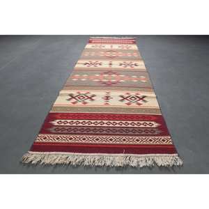 Turkish <b>Runner</b> Rug, 2.6x8 ft Vintage Rug, <b>Red</b> Wool Rug - Product Image 2