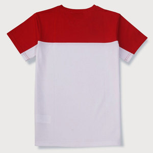 Camiseta Deportiva Sublimada para Hombre |   Tela de Poliéster con Bloques de Color Rojo y Blanco |   Transpirable de Secado Rápido - Product Image 2