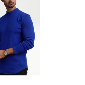 Sweat-shirt d'hiver unisexe en coton 100% à col montant uni, streetwear décontracté, pull avec impression numérique - Product Image 2